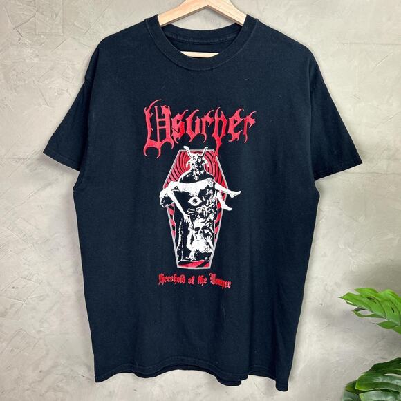 Usurper Chicago Metal Band “Threshold of the Usurper” 00s Promo Large Tee - Picture 1 of 4